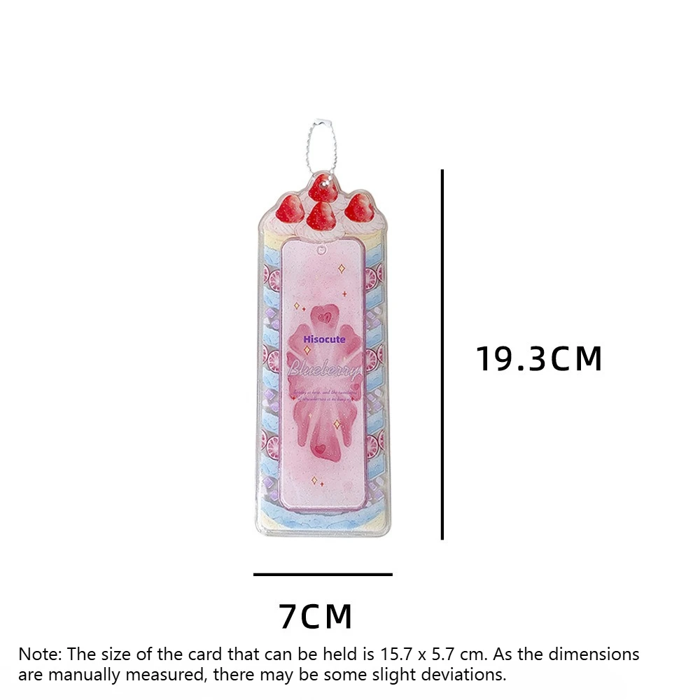 Cute Cartoon Strawberry Cake Transparent Life Four Grid Card Holder Student Kpop Four Grid Photobooth Pendant Card Pouch image 5