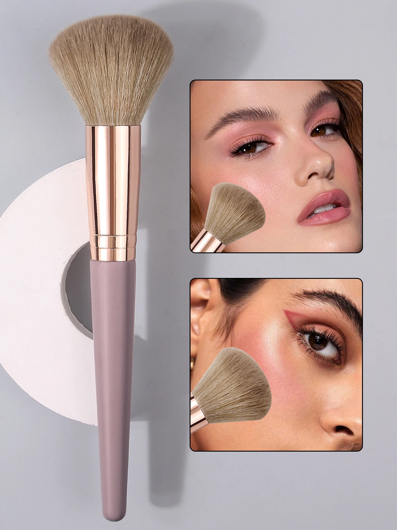 Pinceau de maquillage Super moelleux et doux, pinceau à poudre libre, pinceau compact à poudre, pinceau à miel, pinceau à blush, pinceau de réglage, 1 pièce