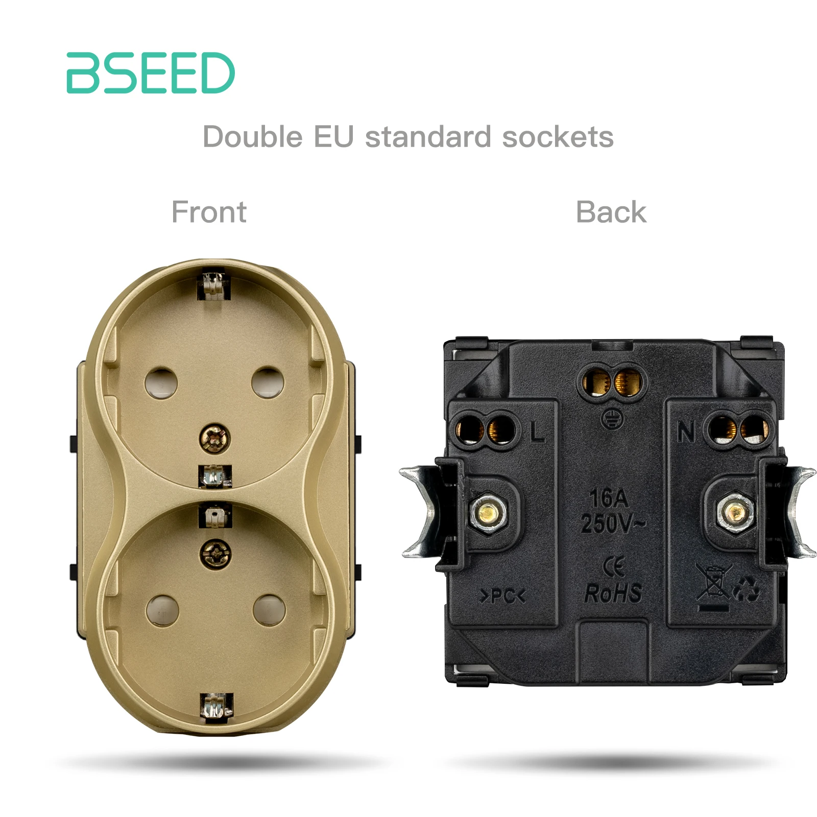 Zaad Mechanische Knop Schakelaar 1/2/3Gang 1/2way Usb Type-C Lading Poort Stopcontact Diy Functie Deel Kunststof Frame Alleen