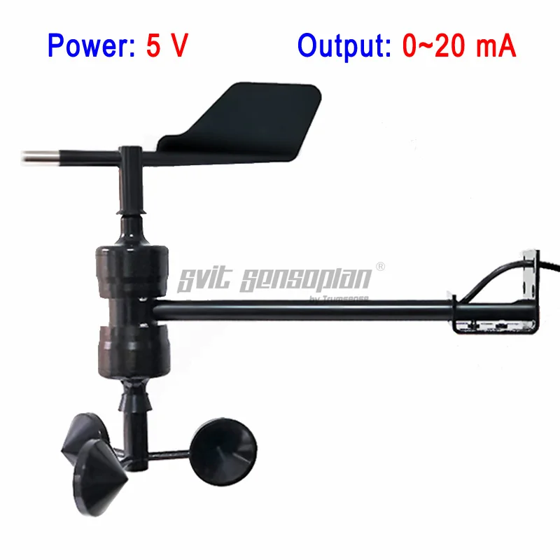 Trumsense STTWSWDI5485T Wind Speed And Direction Sensor Integrated Design 5V Power Supply RS485 Output Connect to Server