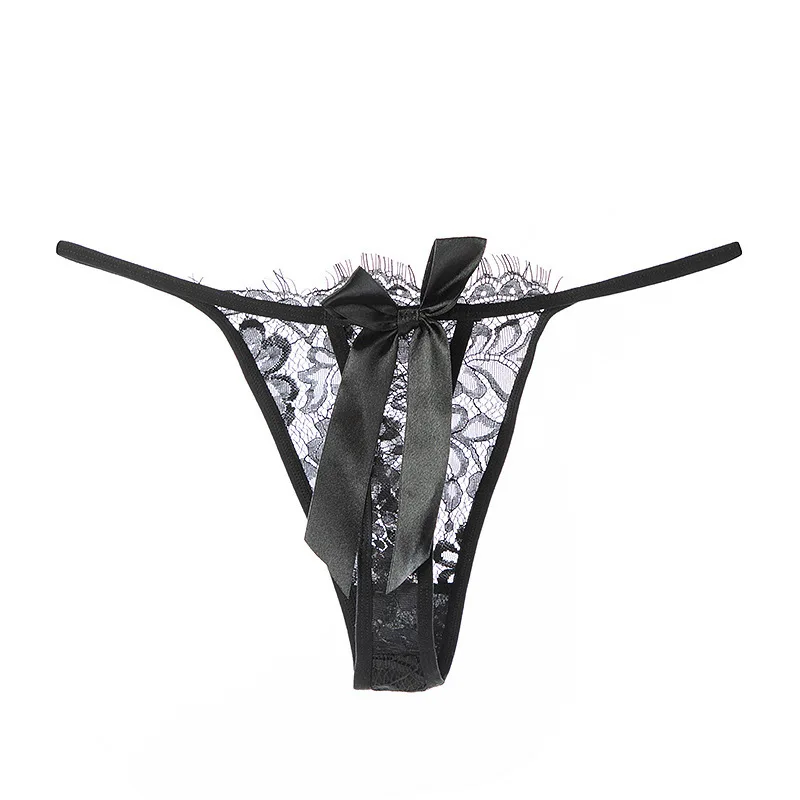 Ladies sexy low waist slim slim strap thong seductive breathable lace t back lingerie