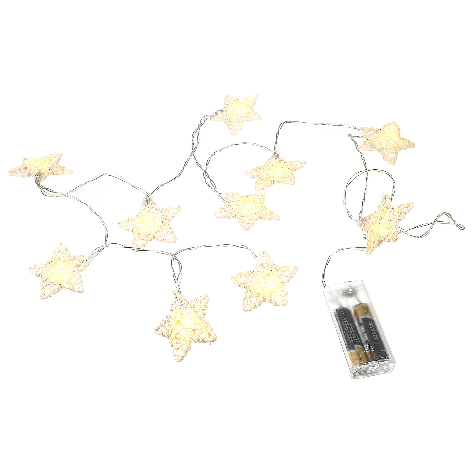 

Rattan Star String Lights Decorative LED powered Plastic Warm Atmosphere Christmas Tree Party DIY Festive Scene