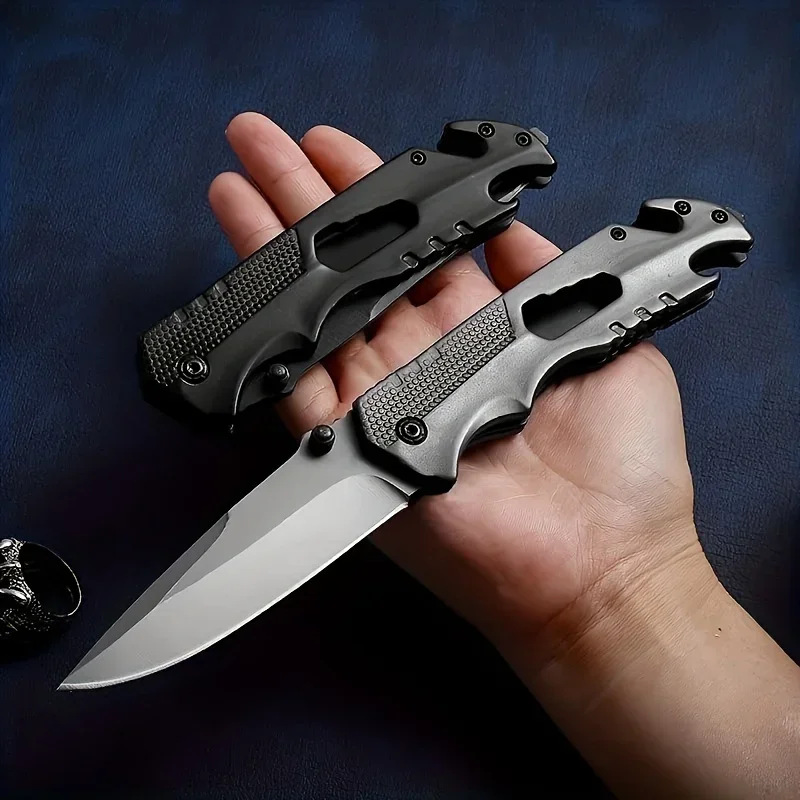 2024 NEW 1pc High-hardness Outdoor folding knife,Stainless steel portable EDC pocket knife,Multifunctional fruit knife