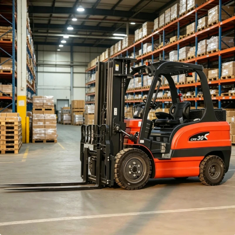 2 Ton Automatic Slow Down Electric Forklift Turn Corner Safety Protection Supermarket Crowded Area Pallet Handling Machine