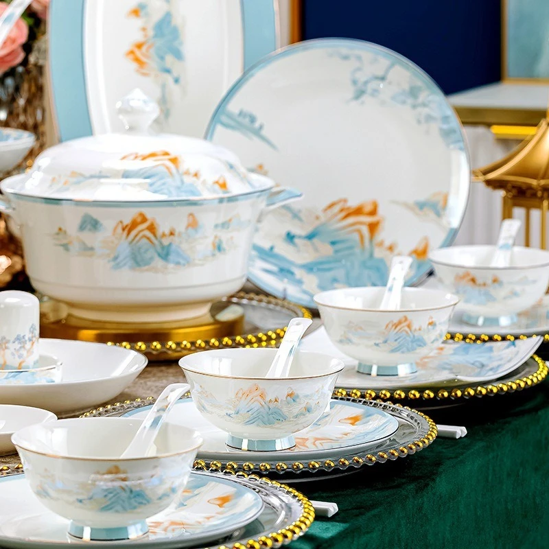 

Porcelain cutlery set, ceramic dishes