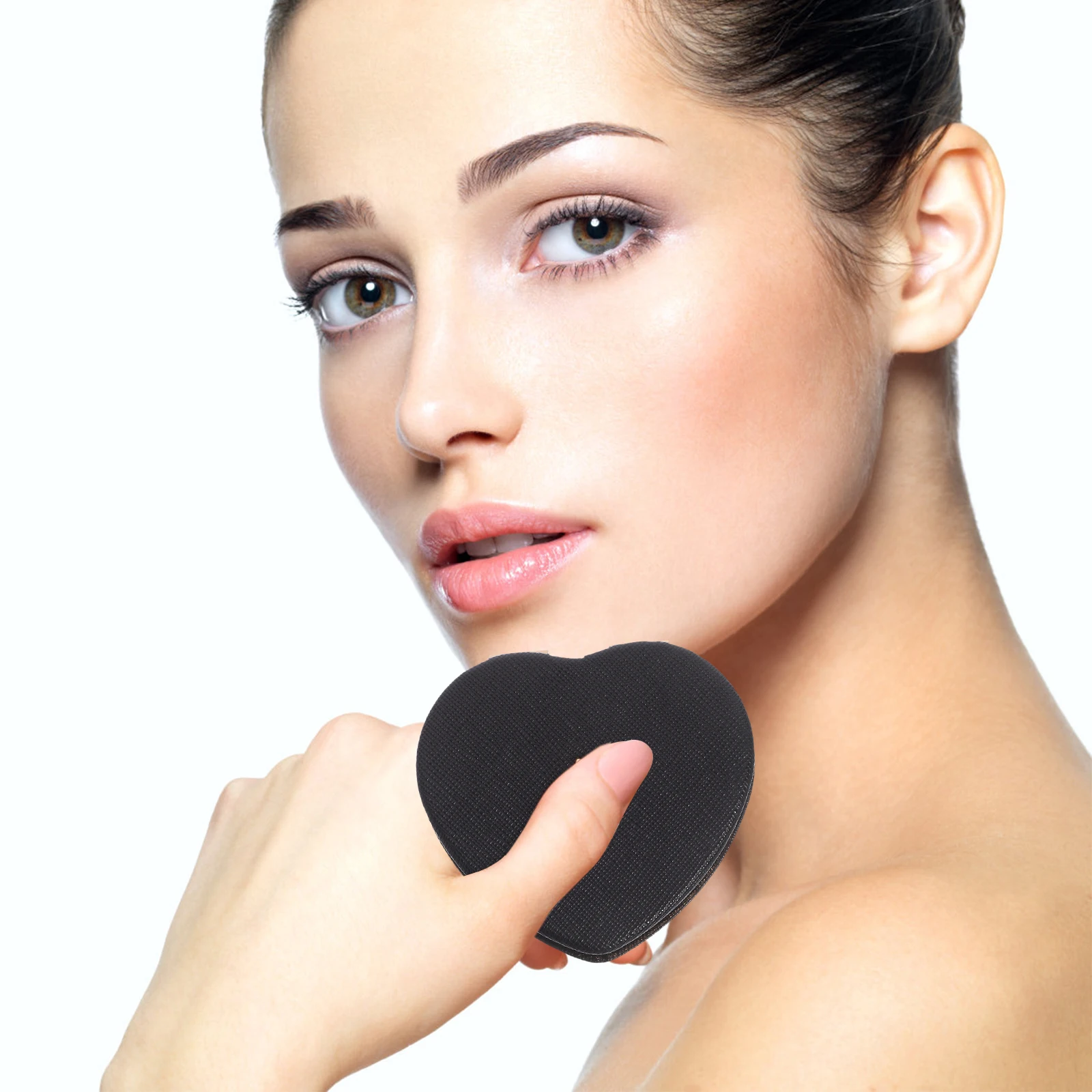 2Pcs Heart-Shaped Folding Mirror Compact Double-Sided Mini Portable Makeup Mirror for Women Girls Bag Purse Daily Use