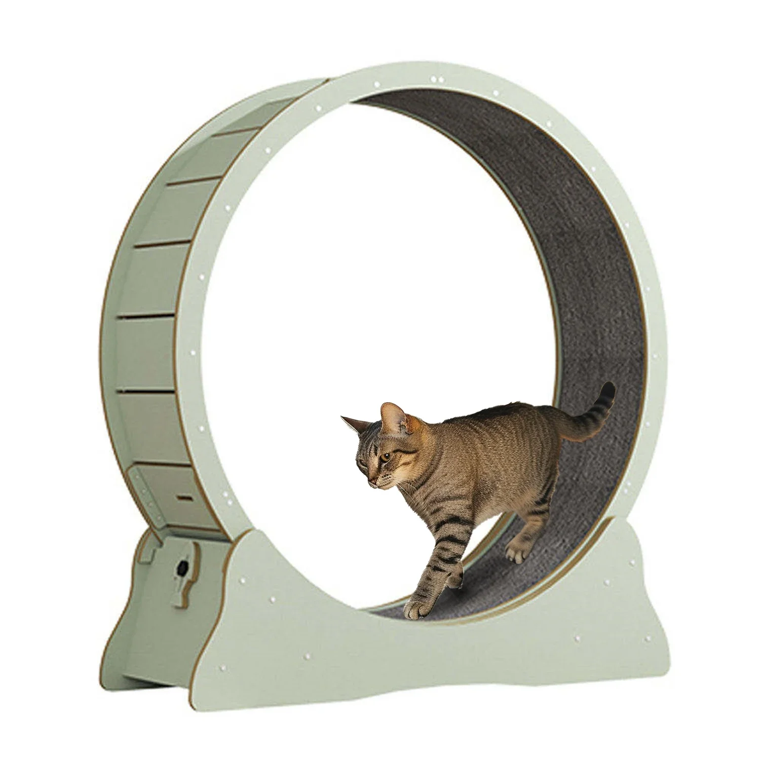 cat treadmill fitness weight loss walking exercise wheel wooden pet cat running