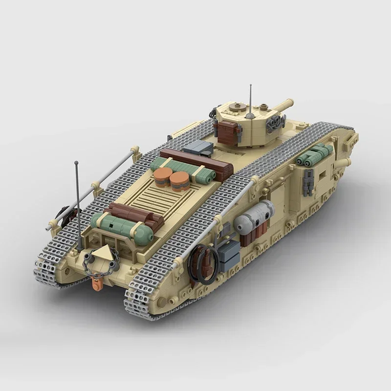 MOC Military Indianaed Kreuzzug Tank Bausteine Für Jones Klassische Gepanzerte Auto Film Fahrzeug