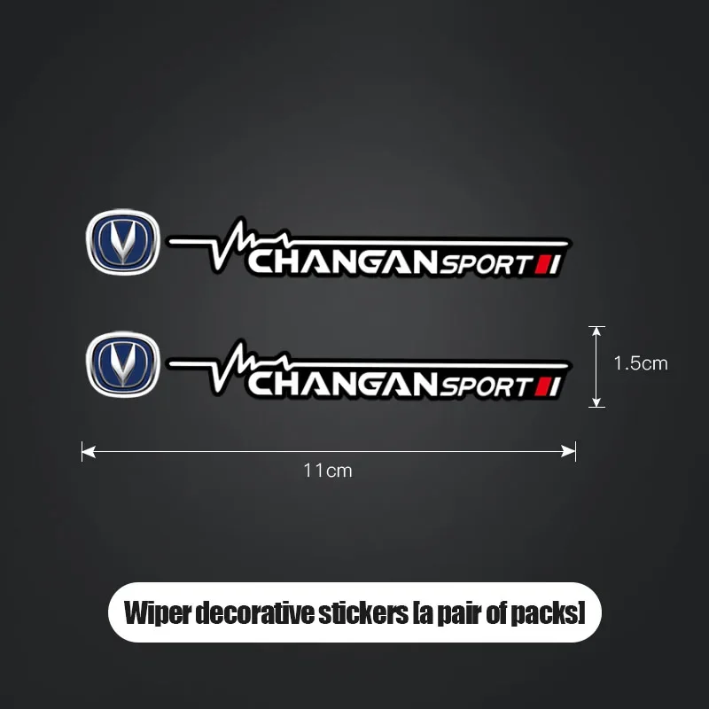 Waterproof Car Window Wiper Decals Pair Reflective Rear Glass Stickers for Changan UNI-K CS75 CS55 CS35 CS85 Eado Alsvin