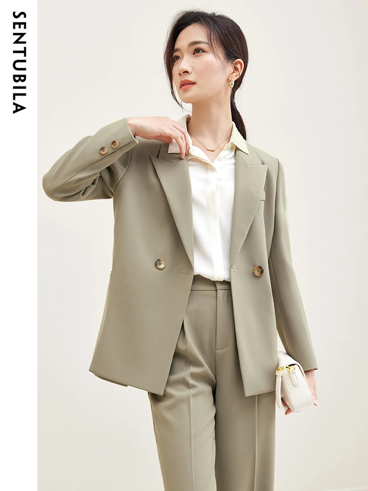 SENTUBILA Elegant Women Business Suit Blazer and Pants Sets Fall Outfits 2023 Fashion New Matching Sets Women Clothing 133Z49975