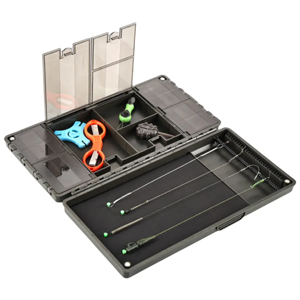 Caixa magnética de equipamento de pesca de carpa, plástico, equipamento de pesca de carpa, caixa de armazenamento, suporte de equipamento de linha de pesca, acessórios de pesca de carpa