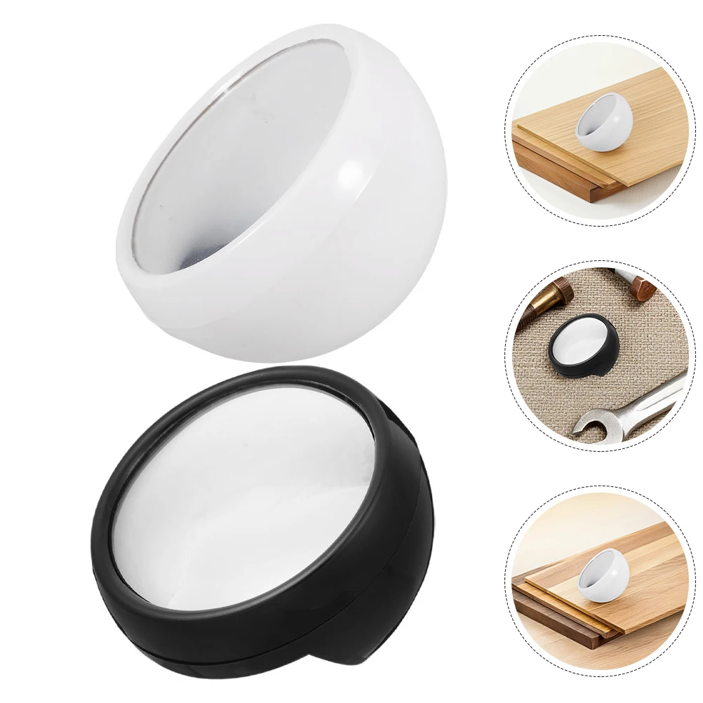 2pcs Universal Rear View Mirror Wide Angle Car Glass Self Adhesive Adjustable Convex Mirror For Office Cubicle Laptop