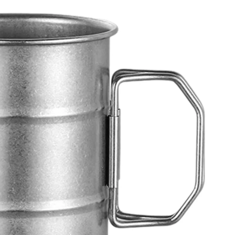 Camping Coffee Mug with Foldable Handle Portable Drinkware Tea Mug Drinking Cup for Campsite Hunting Outdoor Backpacking