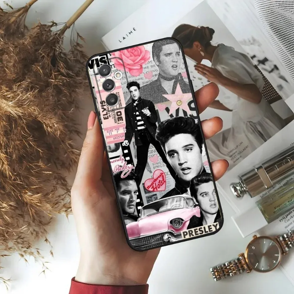 Singer E-Elvis P-Presley Phone Case For Samsung S24,23,22,30,21,10,9,Ultra,Plus,Lite,FE,5G Black Soft Case