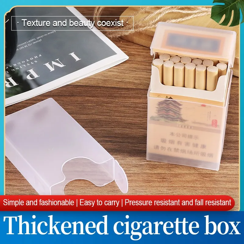 

10Pcs/Pack Cigarette Case Transparent Waterproof Plastic Cigarette Holder Pocket Storage Box Hold 20pcs Cigarettes Smoking Box