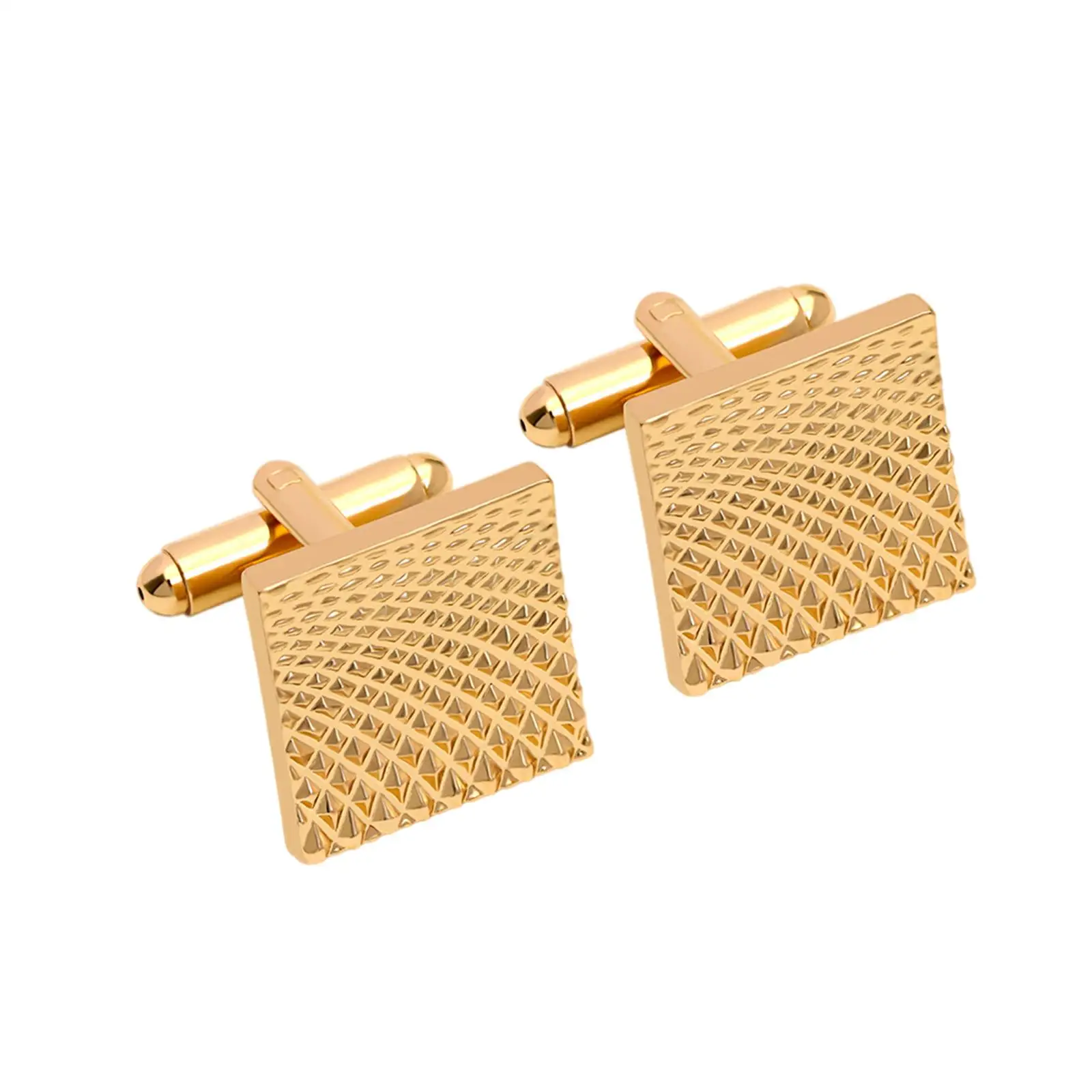 2Pcs Square Cufflinks Luxury Business Style Delicate Polished Durable Cuff Links for Shirt Wedding Meeting Suits Professional
