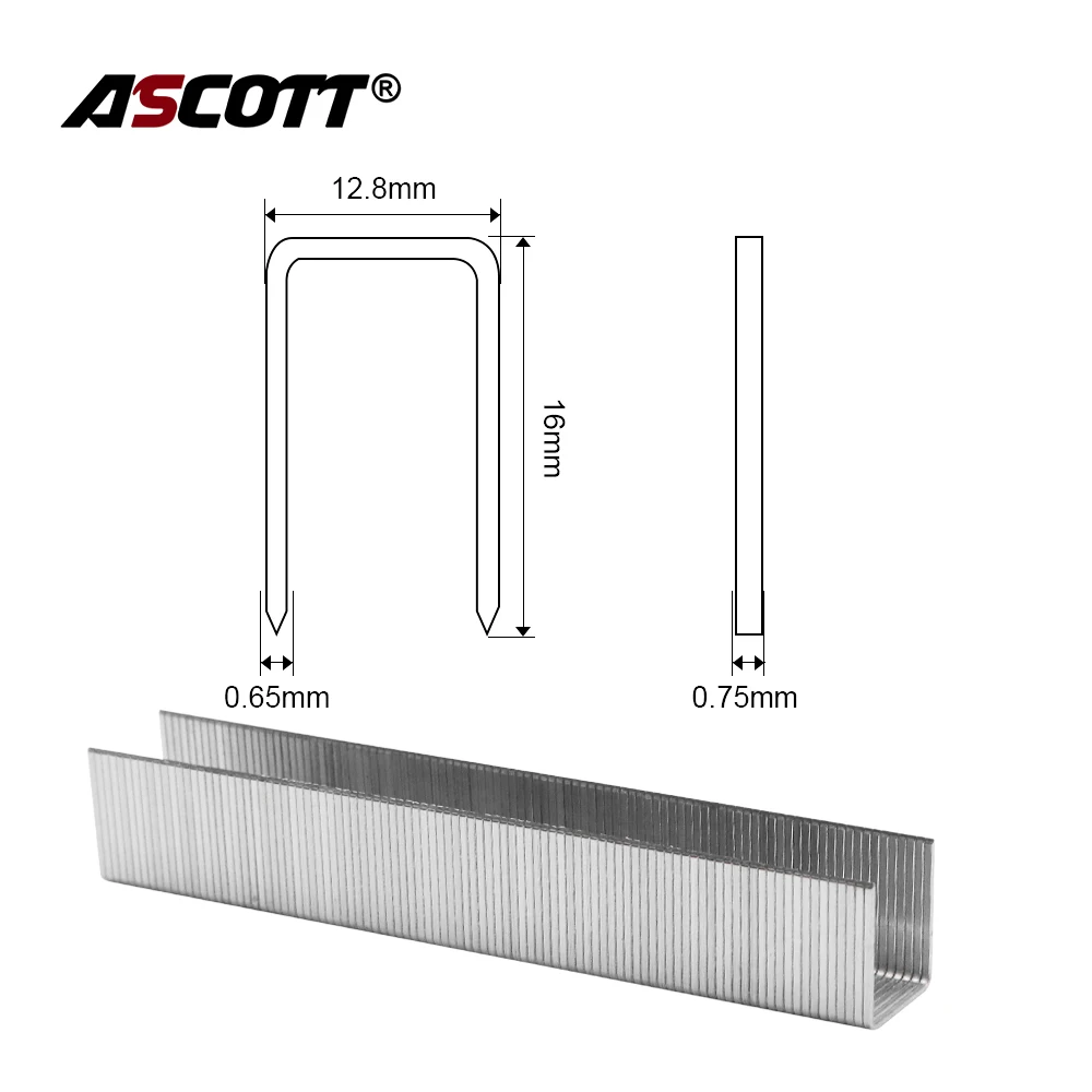 1000pcs Staples for 8016 Framing Tacker Air Stapler Gun 8016 Staple Pin 8-16mm 12.8mm crown Uphostery Staple Pins