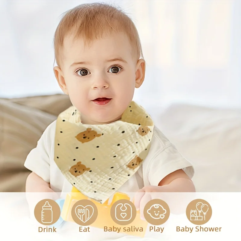 1Pcs Muslin Baby Bibs Drool for Boys Girls, Unisex - Soft & Stylish Teething Bibs for Babies