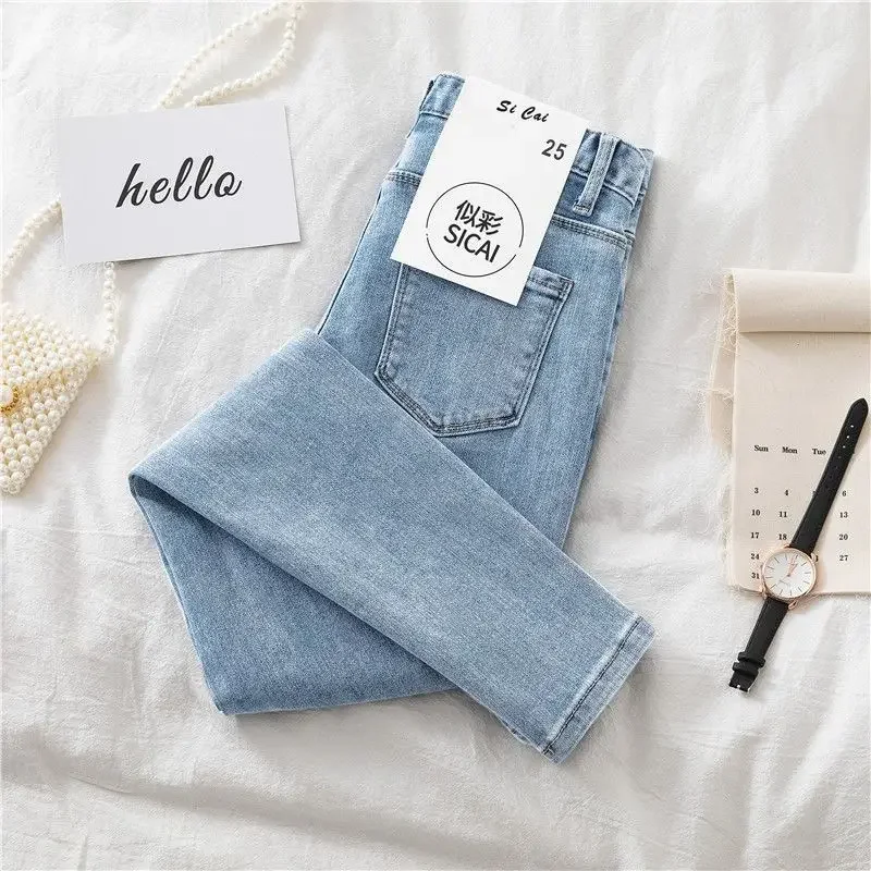 Plus size Skinny Stretch Jeans For woman High Waist pencil Pants Vintage Slim Denim Pants 2024 New Female Autumn Ankle  Trousers