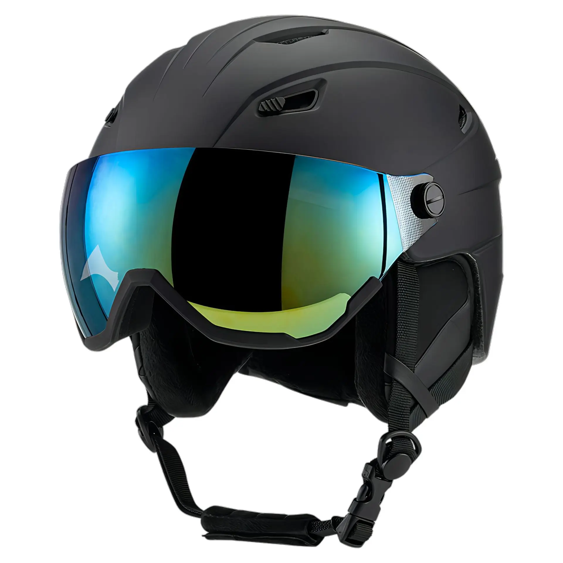 

Adjustable Head Circumference Size with Ventilation Milk Coffee Ski Helmet