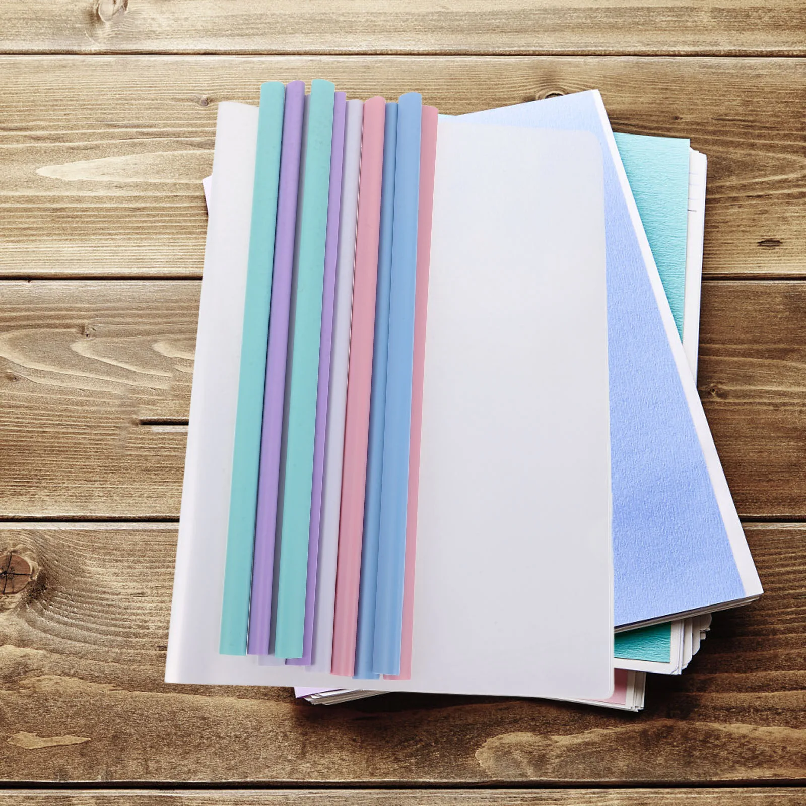 

50 шт., прозрачные папки для файлов, пластиковый стержень для хранения документов формата А4, органайзер для документов, зажимы для хранения файлов для студентов, зажимы для хранения файлов