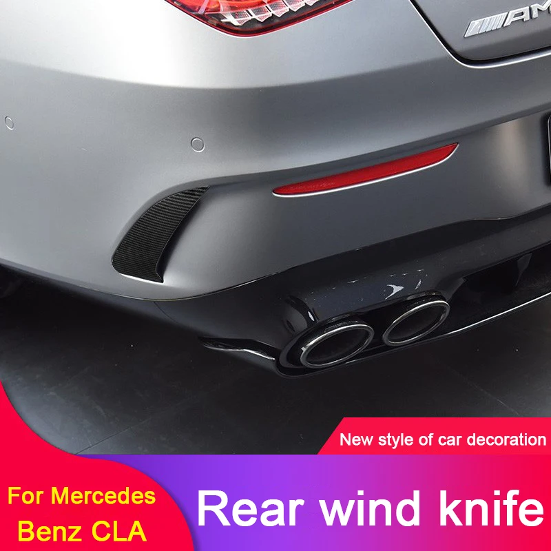 

For Mercedes-Benz CLA-Class C118 CLA200 2020 2021 2022 2023 AMG Air Knife Rear Bumper Surround Rear Air Knife Car Body Stickers