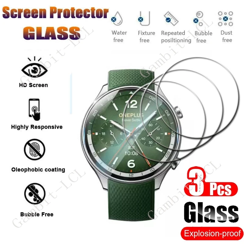 3PCS 9H Tempered Glass Screen Protector For OnePlus Watch 2R Smart Watch One Plus Watch2R 2 R Sport SmartWatch Cover Film