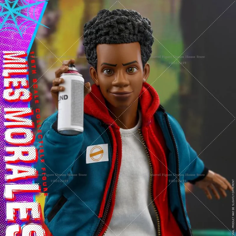 

HOTTOYS MMS567 1/6 Scale Spider-Man Into the Spider-Verse Miles Morales Black Battle Suit 12-inch Full Set Action Figure Soldier