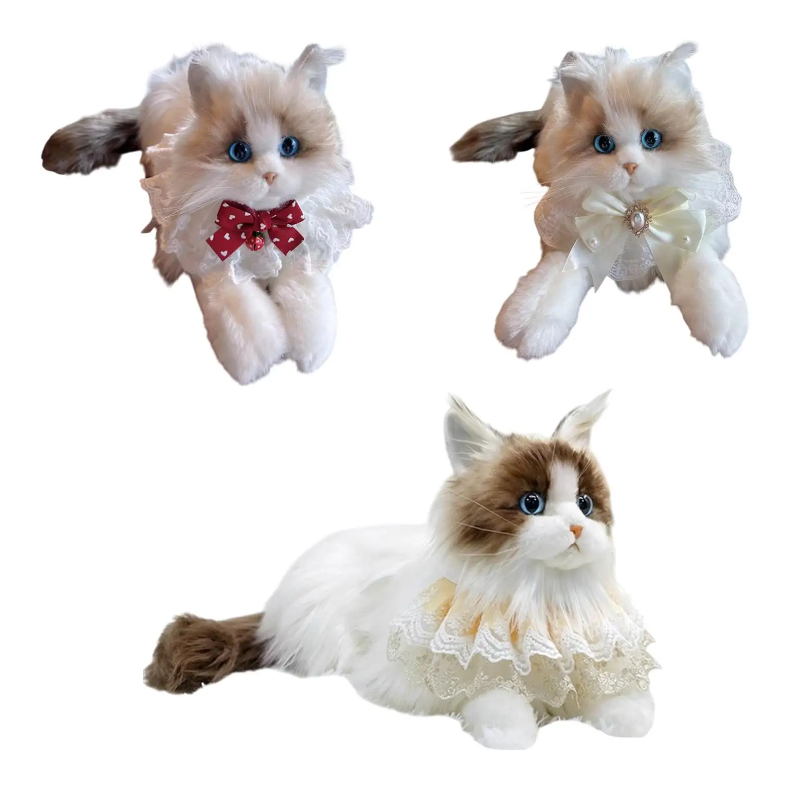 

Realistic Ragdoll Cat Stuffed Animal Cat Plush Toy for Girls Cat Lovers Kids