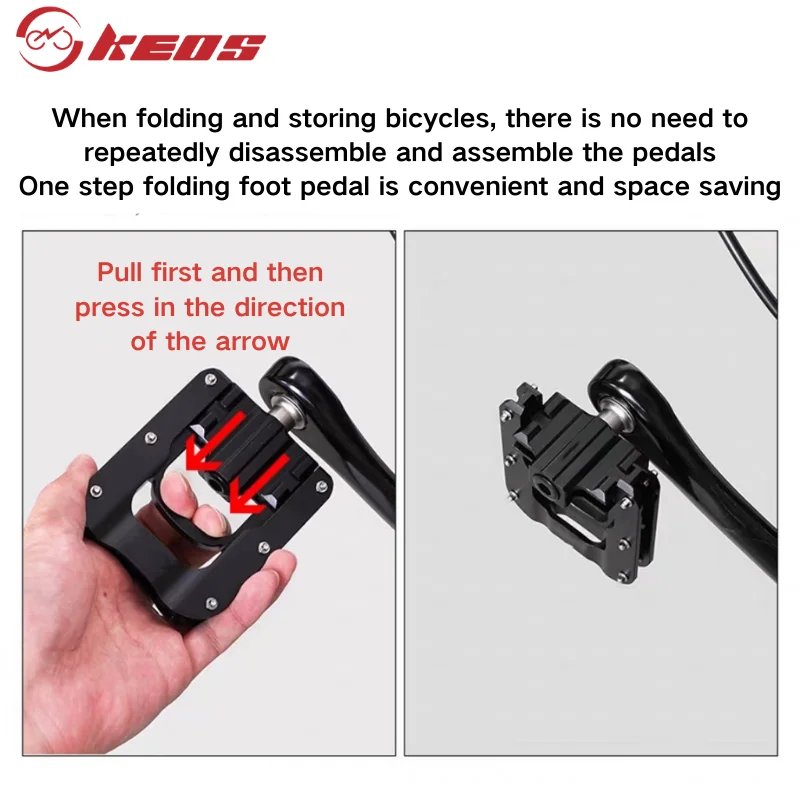 دواسات KEOS قابلة للطي 3 محامل من سبائك الألومنيوم غير قابلة للانزلاق لأجزاء ترقية الدراجة القابلة للطي Brompton P8 / Dahon P8 P10 D5 #2