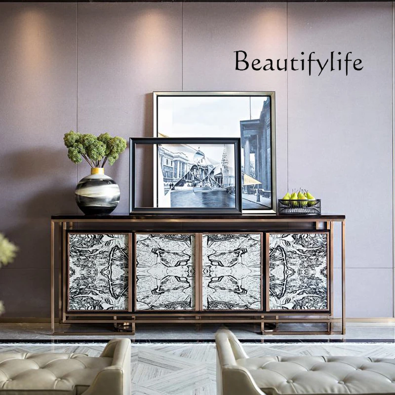 

Light luxury home entrance cabinet, post-modern foyer decoration, living room partition storage, simple and advanced