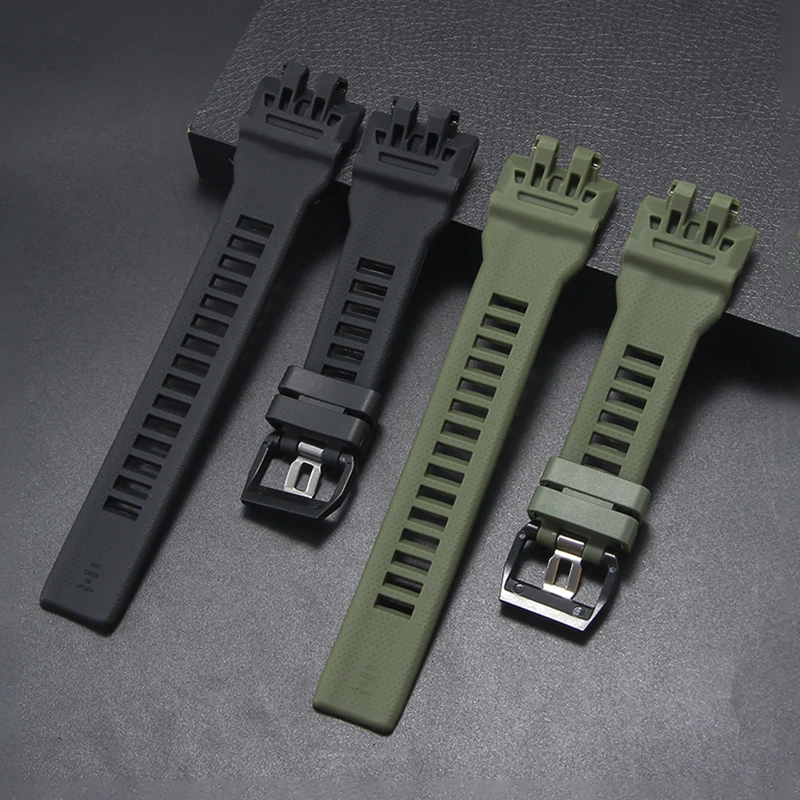 Watch Band For Casio G-shock 5554 GBD-800 GBD-800-2/-7 GBA-800 GBA-800uc 3464 Multi Black Color Resin Strap Watch Accessories