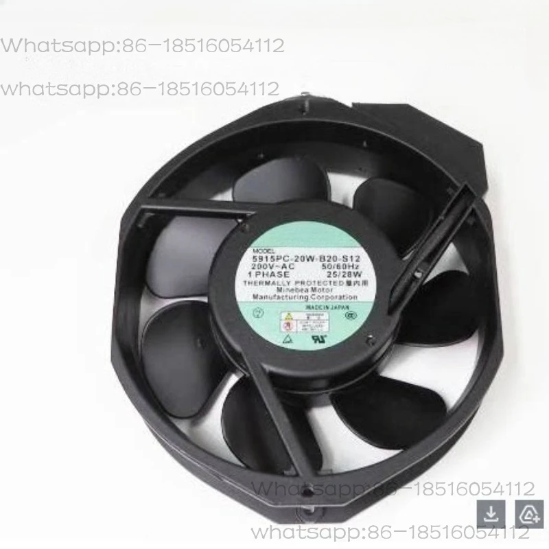 

5915PC-20W-B20-S12 200V оригинальный и подлинный импортный цельнометаллический вентилятор, устойчивый к высоким температурам