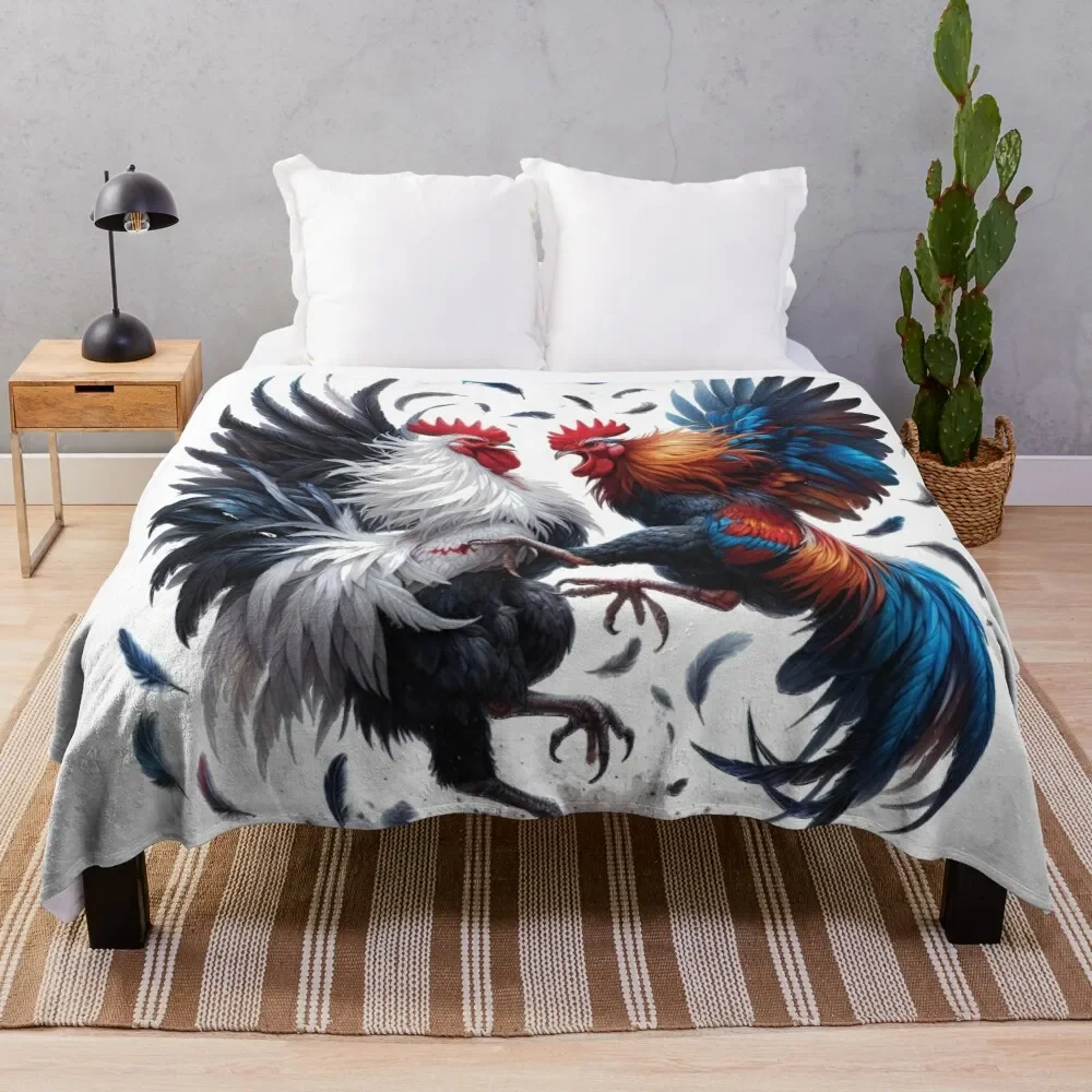 

Peleas De Gallos Cockfighter Game Fowl Cockfighting Rooster Throw Blanket Fluffy Cozy Throw Blanket for Home Decor