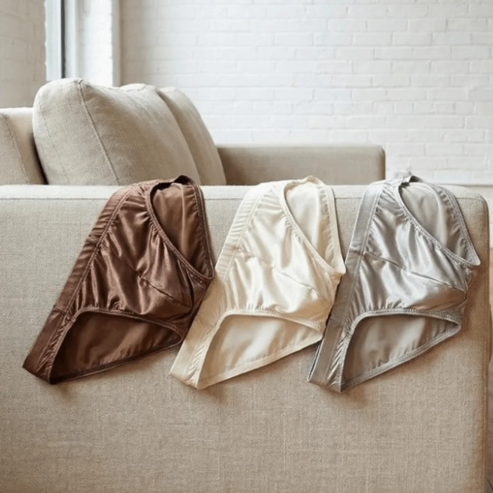 

Comfortable Low Waist Men Thin Panties Simple Underpants Men's Underwear Male Lingerie Satin Silk Briefs Male