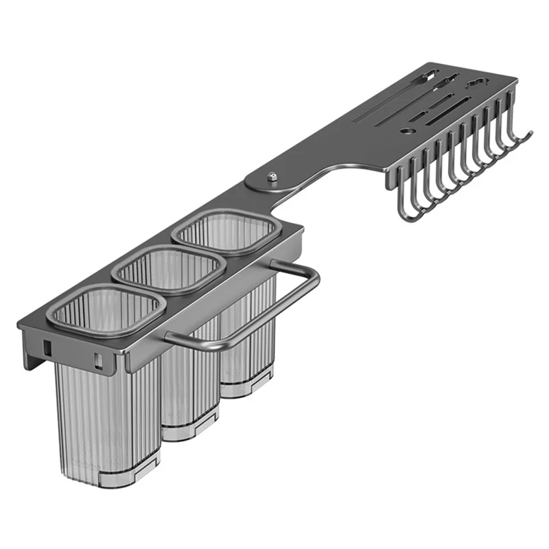 ABRB-ที่ใส่มีดอเนกประสงค์ติดผนัง-ชั้นวางพับได้สําหรับห้องครัว รวมถึงท่อตะเกียบและที่เก็บเครื่องตัด