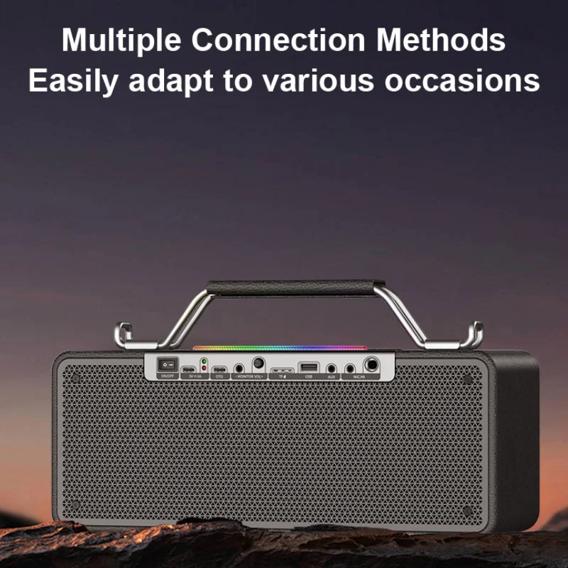 Xdobo Bmtl جريئة في الهواء الطلق قوية الثقيلة باس المحمولة مقاوم للماء مضخم صوت لاسلكي 360 ستيريو المحيطي Tws Tf Boombox المتكلم