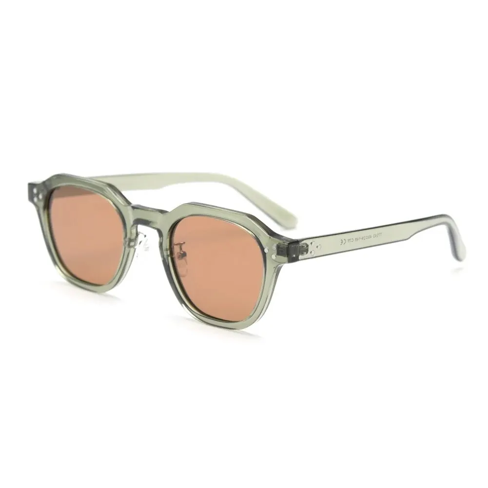 Gepolariseerde zonnebril voor dames heren TR90 vierkante polygoon vintage zonnebril met dik frame luxe merkontwerp retro brillen