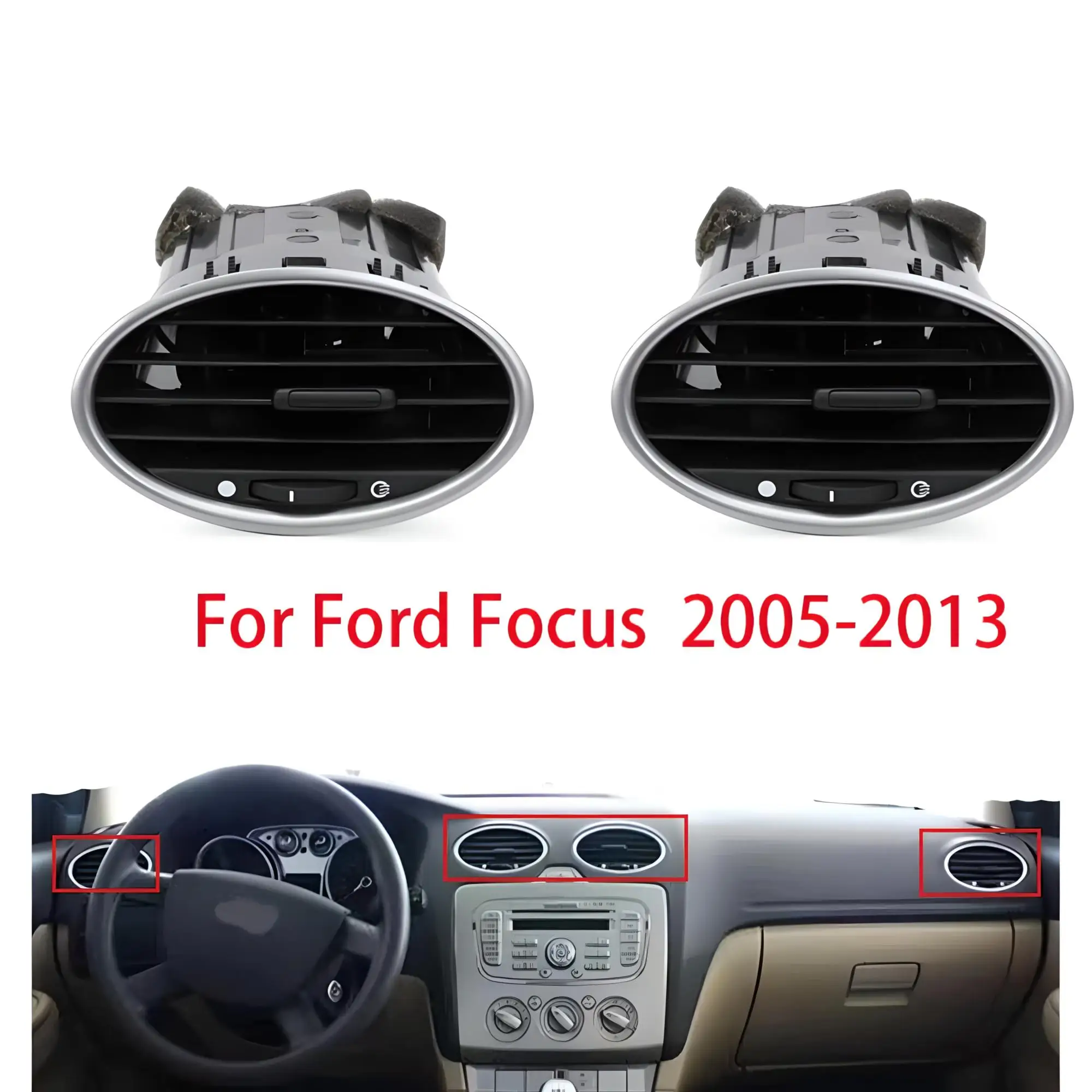 

2/4 шт. автомобильный кондиционер, вентиляционное отверстие для приборной панели для Ford Focus MK2 2005-2013, насадка для вентиляционного отверстия переменного тока 4M51A014121