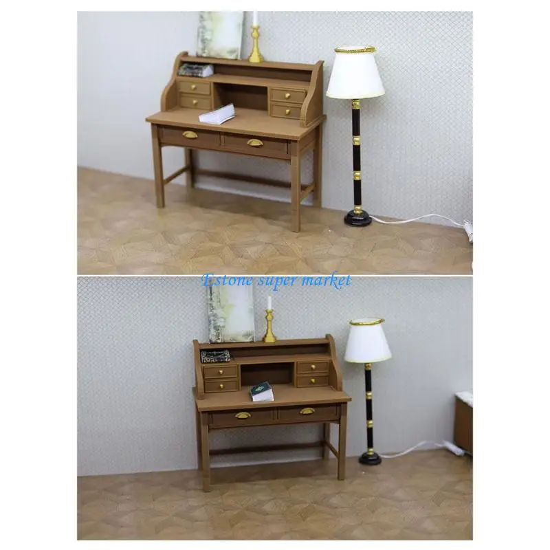 

090B 1/12 Mini Desk Creative Accessory Plastic Model Building Desk Display