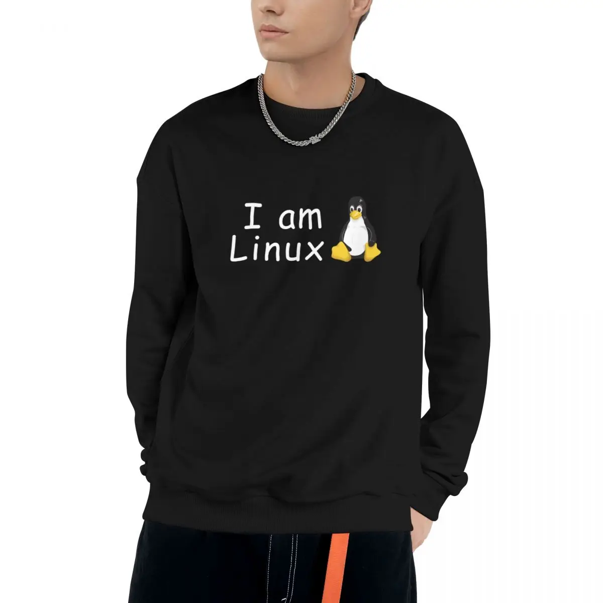 

Повседневные толстовки I Am Linux для мужчин и женщин, хлопковые базовые толстовки, пуловер, хип-хоп