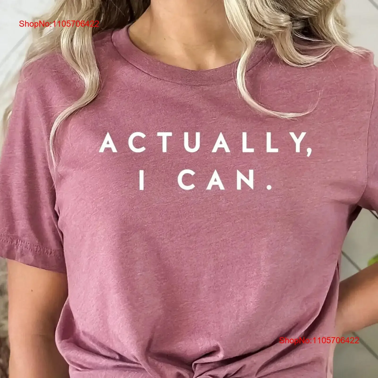 Inspirational T Shirt Woman Empower Girl Power Actually I Can FeminisT Empowered MinimalisT Equal Rights vintage Washed graphic