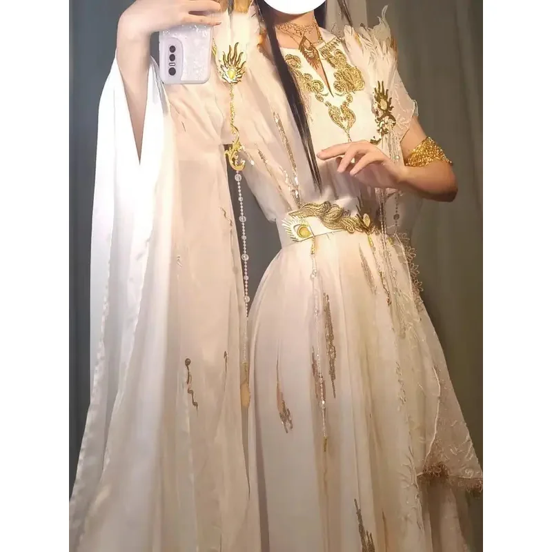 Az15Borderless Lotus 다목적 고대 백금 코스프레 피닉스 요소 국가 스타일 파생 의류 남자 Ha