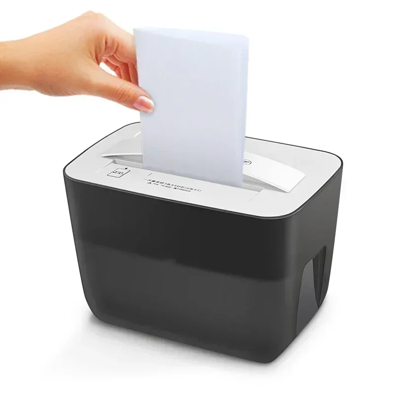 Compact, portable, high-power, quiet, and secure shredder for home and office use; 4.5L electric shredder; 3x10mm cut size.