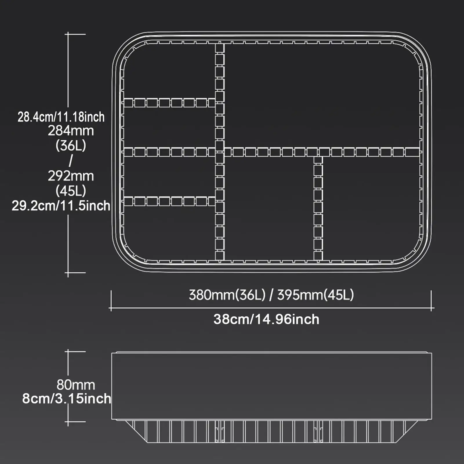 

Trunk for Motorcycle DIY Divider Insert EVA Travel Storage Case Organizer Multi Compartments Solution for Scooter Riders