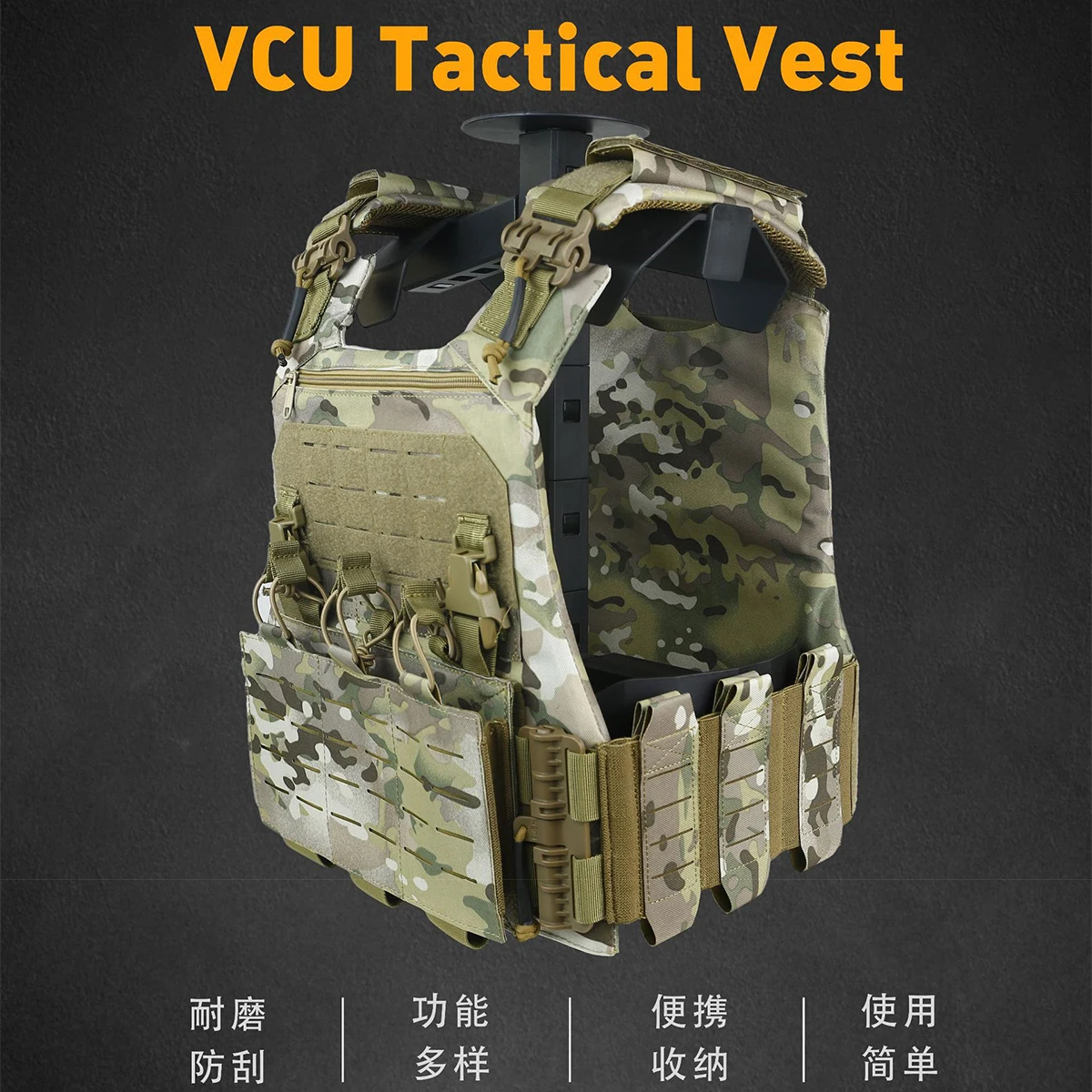 AQzxdc Multi Tactical Training Vest Lightweight Military Combat Vest for Outdoor Hunting Airsoft Shooting Tactical Activities