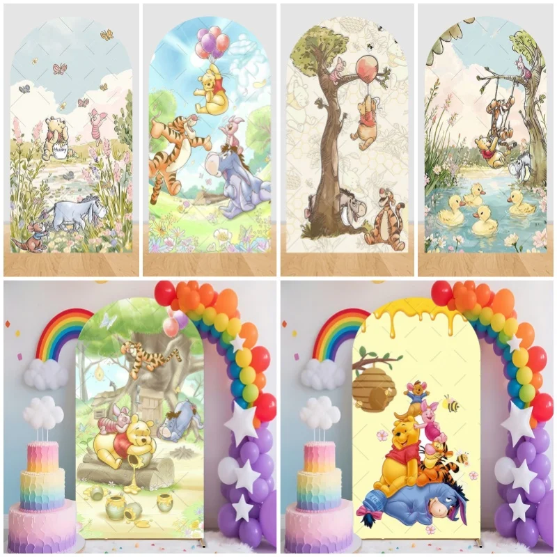 

Cartoon Winnie the Pooh Tigger Field Arch Backdrop Kids Birthday Baby Shower Party Decor Photography Backgrounds Photo Studio