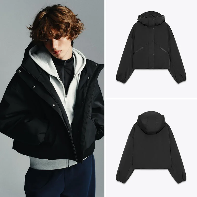 

New Arrival Autumn Casual Fashion Stand Collar Hooded Waterproof Windproof Jacket for Women Standard Fit Long Sleeve Coat
