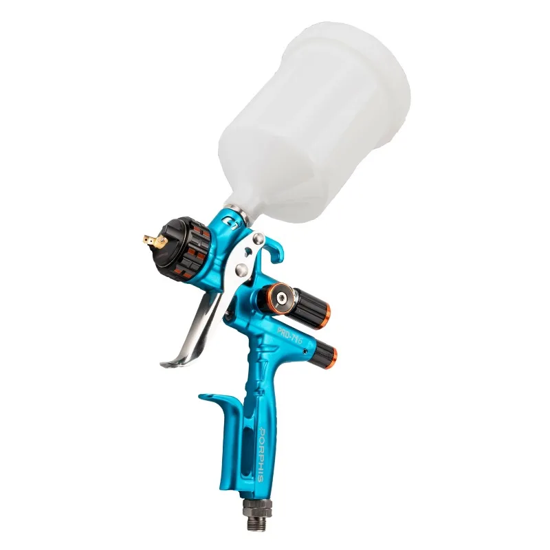 PORPHIS PRD-716 High Quality Pneumatic Tool 1.3mm Nozzle HVLP Gravity Spray Gun Plastic Good Atomization Varnish Paint Sprayer