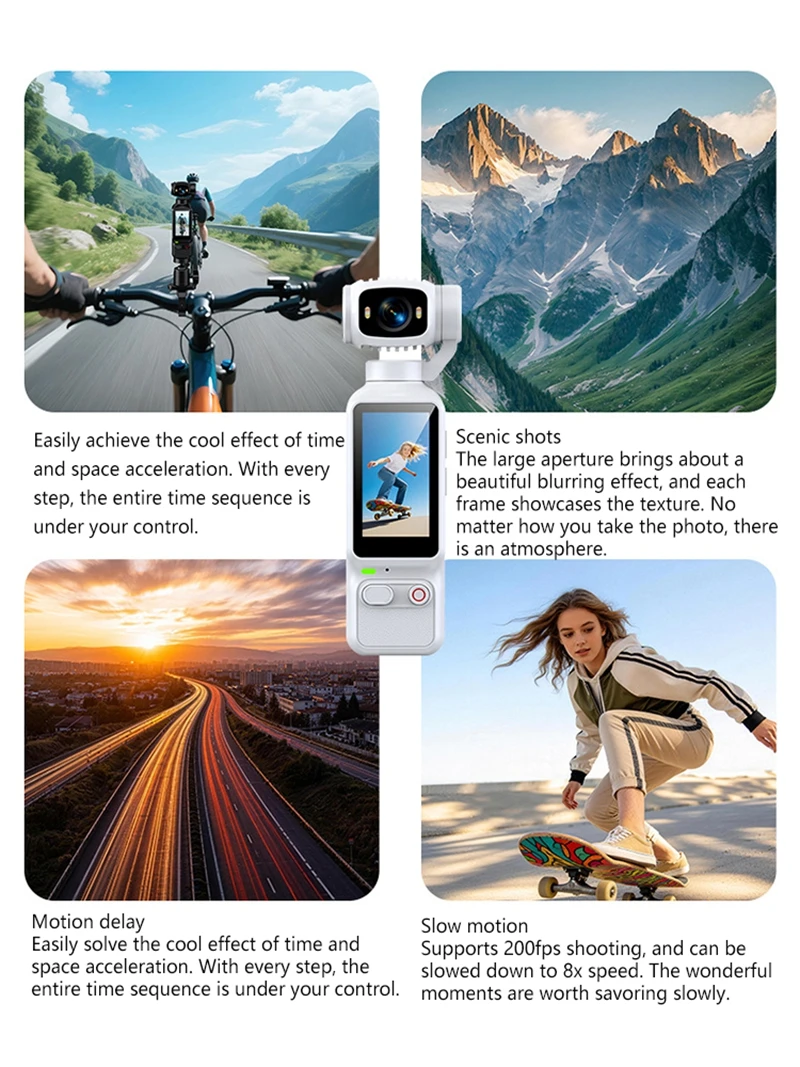 OnePlus HD 4K Pocket-Kamera, Handbuch, 90-180-Grad-Drehung für YouTube-Vlogs, Videoaufnahmen, Aufzeichnung des Lebens, Handheld-Actionkamera – Detail 12